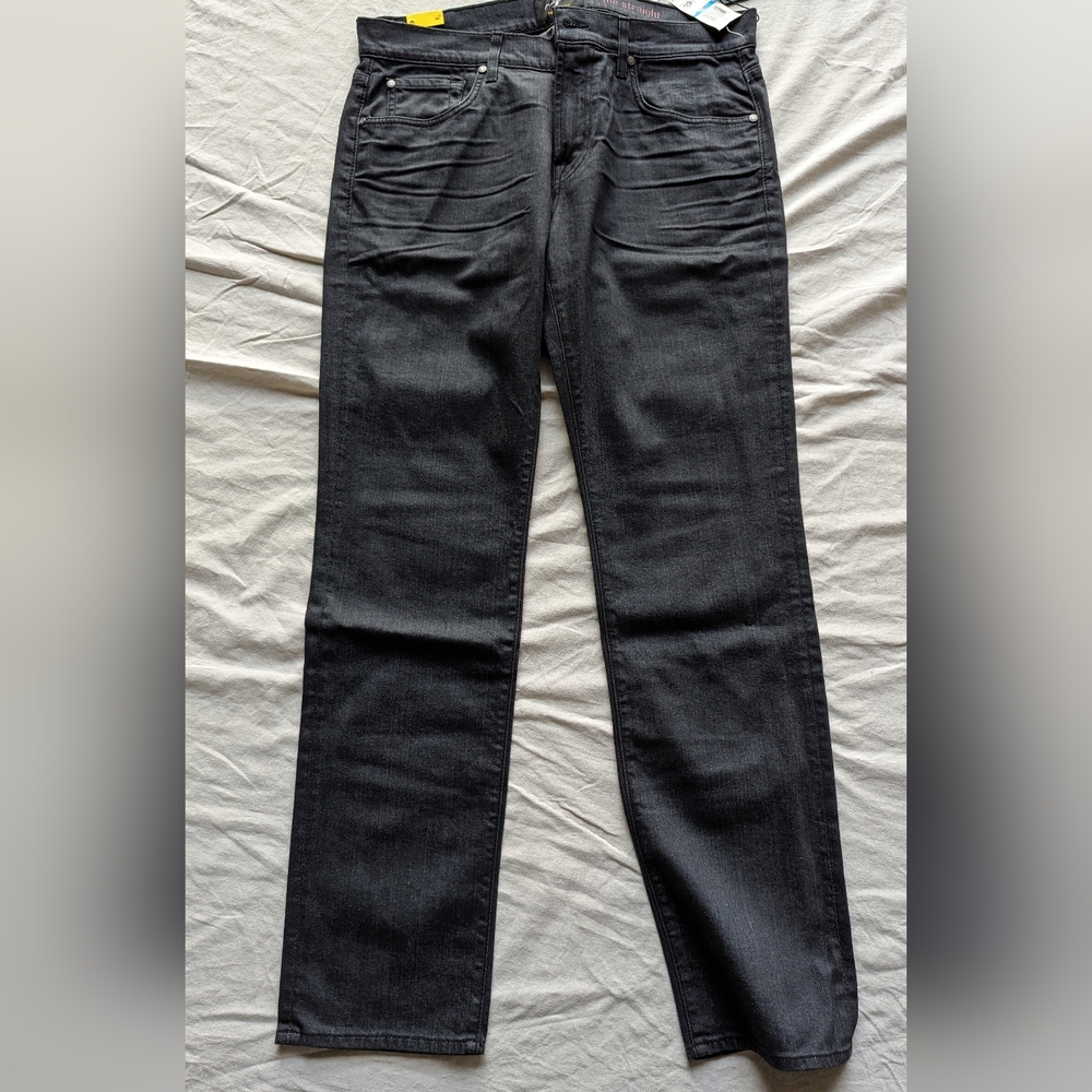 7 for all mankind denim, straight, foolproof denim, size 36
